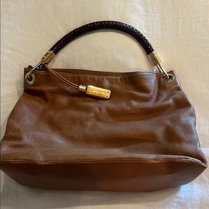 Michael Kors Brown Leather Shoulder Bag with matching wallet.